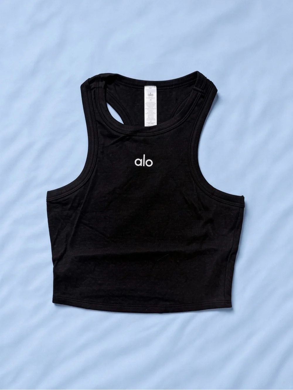 ALO Black Aspire  Crop Tank Size S